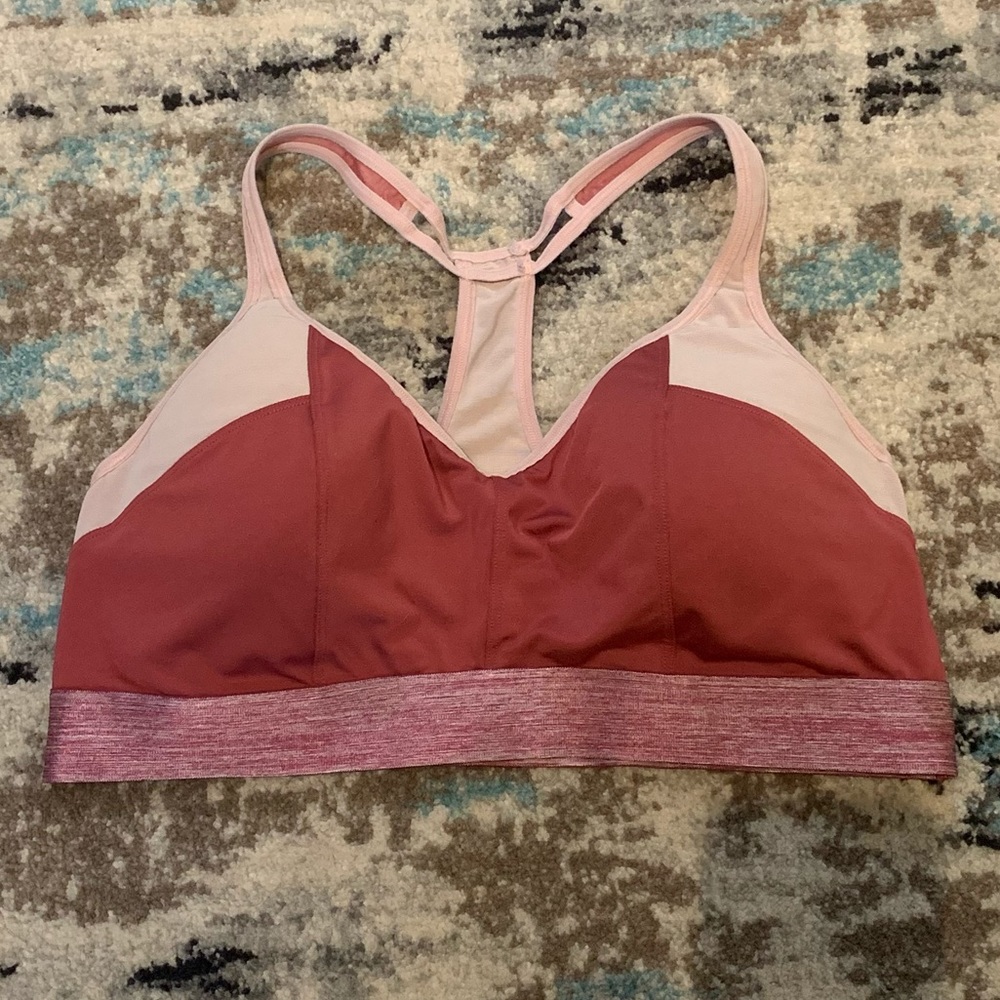 BCG high support padded sports bra with mesh accents and Racerback